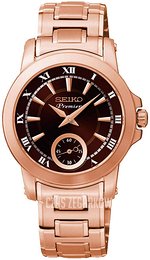 Seiko Premier Brązowy/Stal w kolorze różowego złota Ø31 mm SRKZ64P1