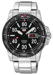 Seiko Czarny/Stal Ø42 mm SRP217