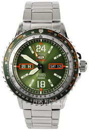 Seiko 5 Zielony/Stal Ø43 mm SRP349J1