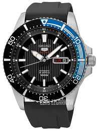 Seiko 5 Czarny/Guma Ø44 mm SRP555