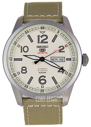 Seiko 5 Beżowy/Tkanina Ø44 mm SRP635