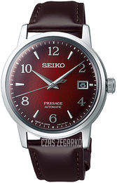 Seiko Presage Czerwony/Skóra Ø38.5 mm SRPE41J1