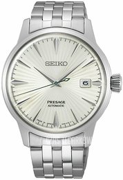 Seiko Presage Biały/Stal Ø40.5 mm SRPG23J1