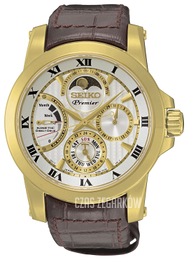 Seiko Premier Srebrny/Skóra Ø42 mm SRX014P1