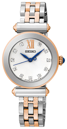 Seiko Dress Ladies Srebrny/Stal w kolorze różowego złota Ø28 mm SRZ400P1