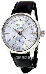 Seiko Presage Srebrny/Skóra Ø40.5 mm SSA343J1