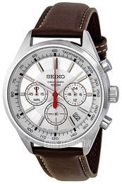 Seiko Chronograph Srebrny/Skóra Ø40 mm SSB035P2