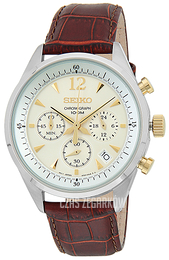 Seiko Chronograph Szampański/Skóra Ø41 mm SSB069P1