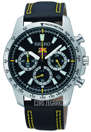 Seiko Chronograph Czarny/Skóra Ø41 mm SSB073P2