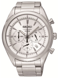 Seiko Chronograph Srebrny/Stal Ø45 mm SSB085