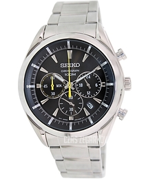 Seiko Chronograph Czarny/Stal Ø43 mm SSB087