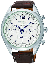 Seiko Biały/Skóra Ø45 mm SSB095P1