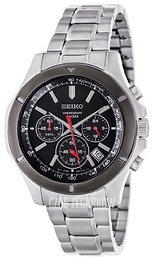 Seiko Chronograph Czarny/Stal Ø44 mm SSB111