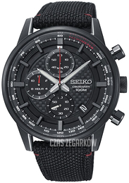 Seiko Czarny/Skóra Ø42 mm SSB315P1