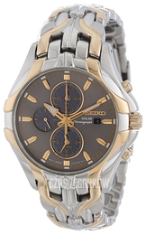 Seiko Chronograph Szary/Stal w odcieniu złota Ø44 mm SSC138
