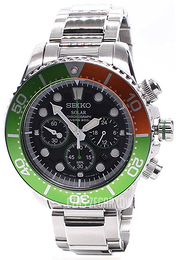 Seiko Chronograph Czarny/Stal Ø44 mm SSC237