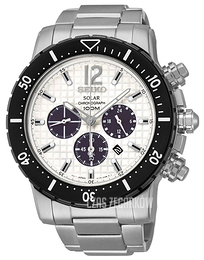 Seiko Biały/Stal Ø44 mm SSC243P1