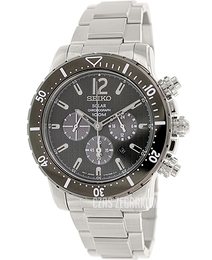 Seiko Chronograph Czarny/Stal Ø44 mm SSC245