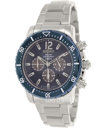 Seiko Chronograph Niebieski/Stal Ø45 mm SSC247