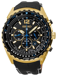 Seiko Chronograph Czarny/Skóra Ø47 mm SSC264P1