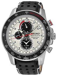 Seiko Sportura Biały/Skóra Ø45 mm SSC359P1