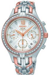 Seiko Srebrny/Stal w kolorze różowego złota Ø35 mm SSC874