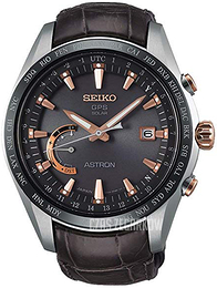 Seiko Solar Czarny/Skóra Ø45 mm SSE095J1