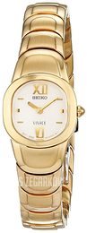 Seiko Dress Ladies Biały/Stal w odcieniu złota SUJ546P1