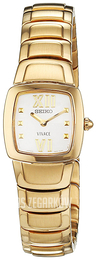 Seiko Dress Ladies Biały/Stal w odcieniu złota SUJ778P1