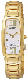 Seiko Dress Ladies Biały/Stal w odcieniu złota SUJ784P1