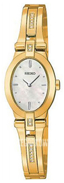 Seiko Dress Ladies Biały/Stal w odcieniu złota Ø18 mm SUJC88