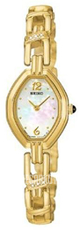 Seiko Dress Ladies Biały/Stal w odcieniu złota Ø19 mm SUJD28