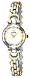 Seiko Dress Ladies Biały/Stal w odcieniu złota Ø21 mm SUJD41