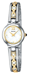 Seiko Dress Ladies Biały/Stal w odcieniu złota Ø21 mm SUJD43