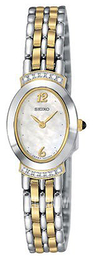Seiko Dress Ladies Biały/Stal w odcieniu złota SUJD46