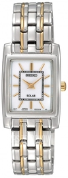 Seiko Dress Ladies Biały/Stal w odcieniu złota SUP079P1