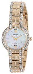 Seiko Dress Ladies Biały/Stal w odcieniu złota Ø25.5 mm SUP200