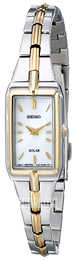 Seiko Dress Ladies Biały/Stal w odcieniu złota SUP272