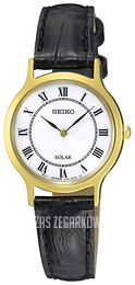 Seiko Solar Biały/Skóra Ø26 mm SUP304P1