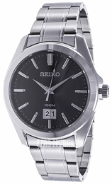 Seiko Dress Czarny/Stal Ø40 mm SUR009P1