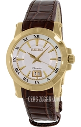Seiko Premier Biały/Skóra Ø41 mm SUR018