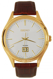 Seiko Biały/Skóra Ø42.5 mm SUR026P1