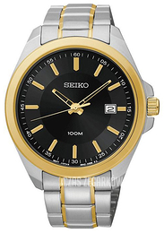 Seiko Dress Czarny/Stal w odcieniu złota Ø42 mm SUR072
