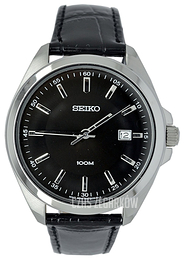 Seiko Dress Czarny/Skóra Ø42 mm SUR075