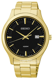 Seiko Dress Czarny/Stal w odcieniu złota Ø42 mm SUR088