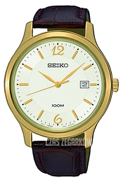 Seiko Dress Biały/Skóra Ø41 mm SUR150P1