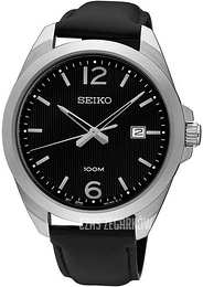 Seiko Czarny/Skóra Ø42 mm SUR215P1