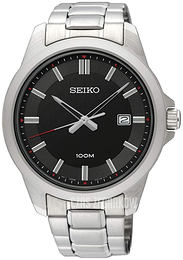 Seiko Dress Czarny/Stal Ø42 mm SUR245P1