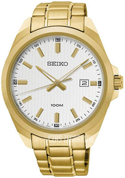 Seiko Biały/Stal w odcieniu złota Ø42 mm SUR280P1