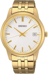 Seiko Biały/Stal w odcieniu złota Ø40 mm SUR404P1